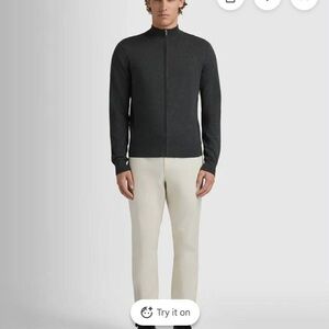 Club Monaco Charcoal Zip-Up Sweater